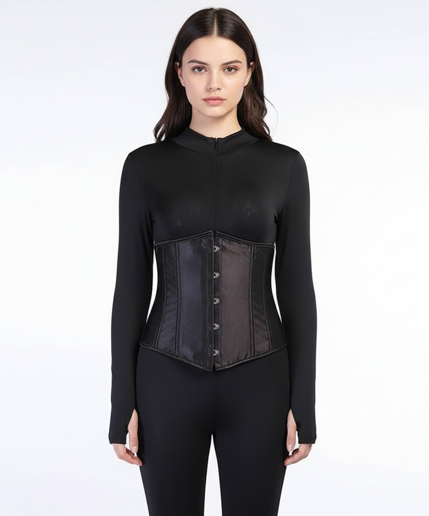 Zipper Waist Jumpsuit + Sleek Corset Set