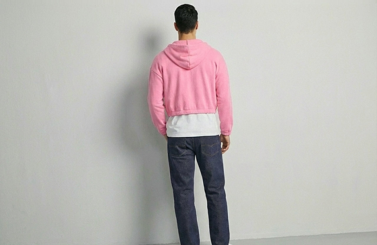 Timeless Cropped Zip Hoodie