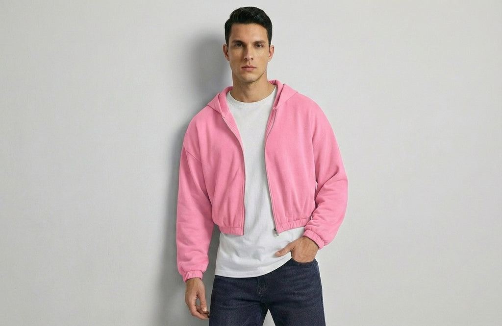 Timeless Cropped Zip Hoodie