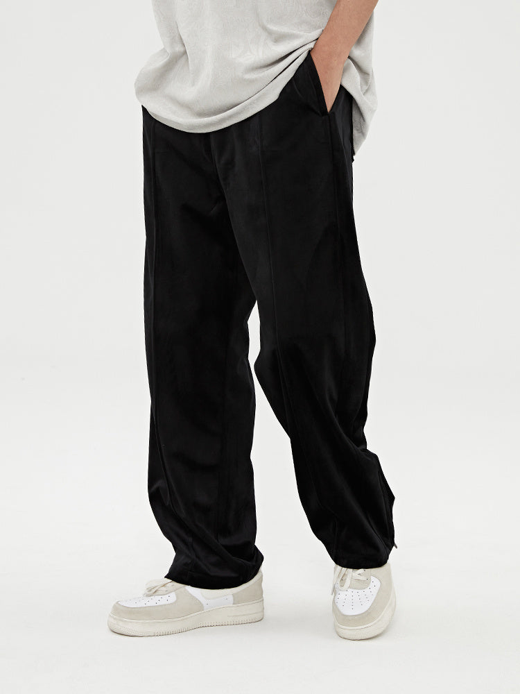 Velvet Winter Wide-Leg Trousers For Men
