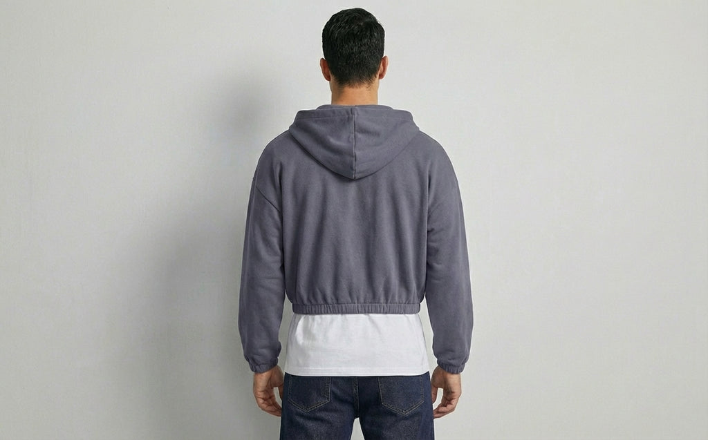 Timeless Cropped Zip Hoodie