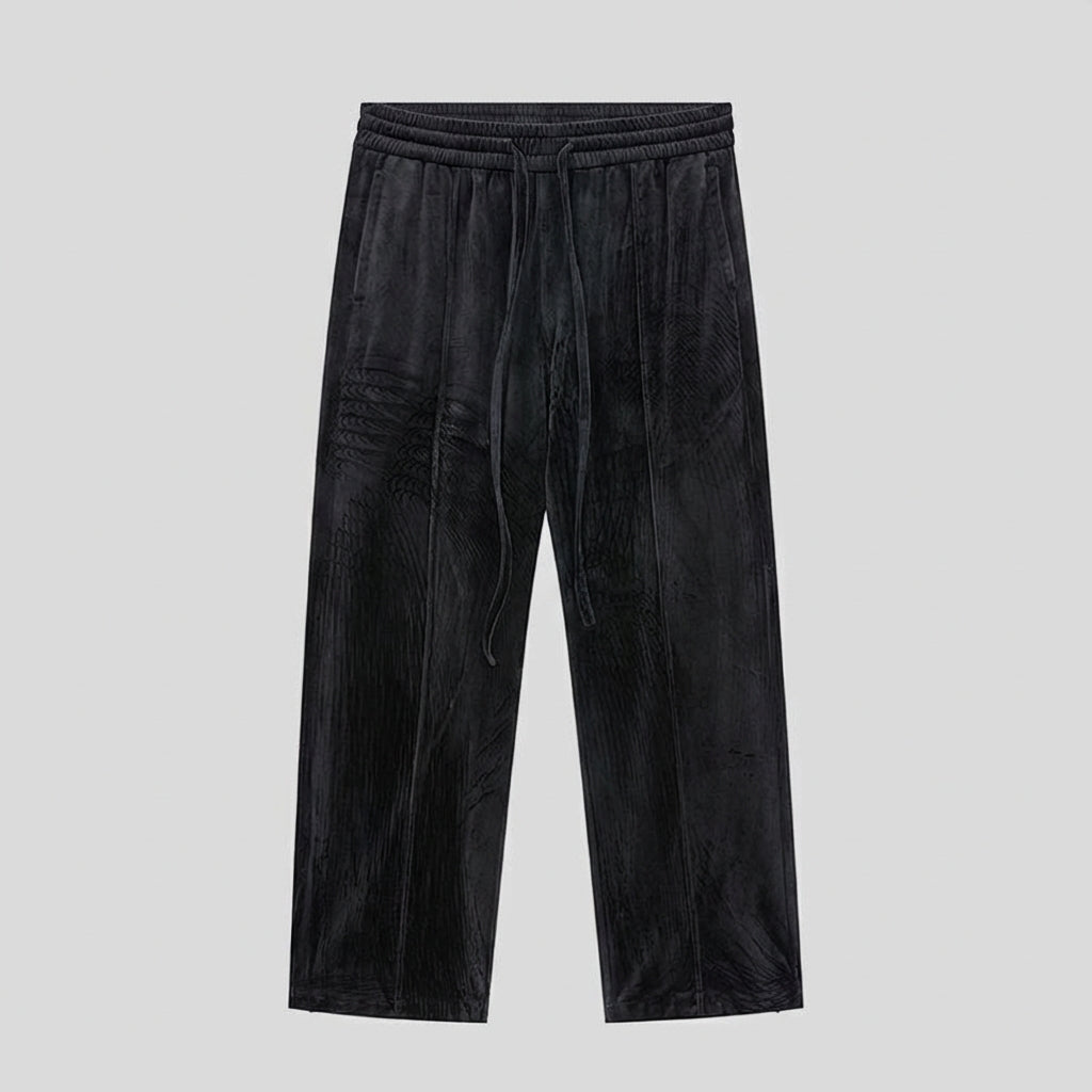 Velvet Winter Wide-Leg Trousers For Men