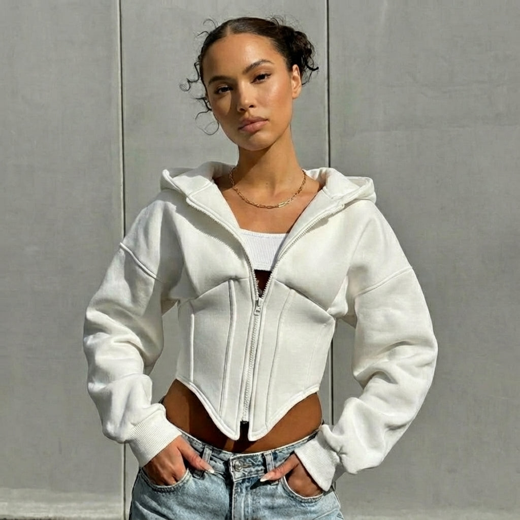 Timeless Corset Detail Hoodie