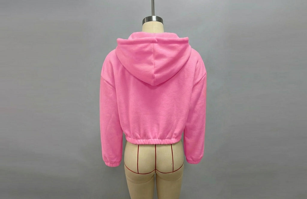 Timeless Cropped Zip Hoodie