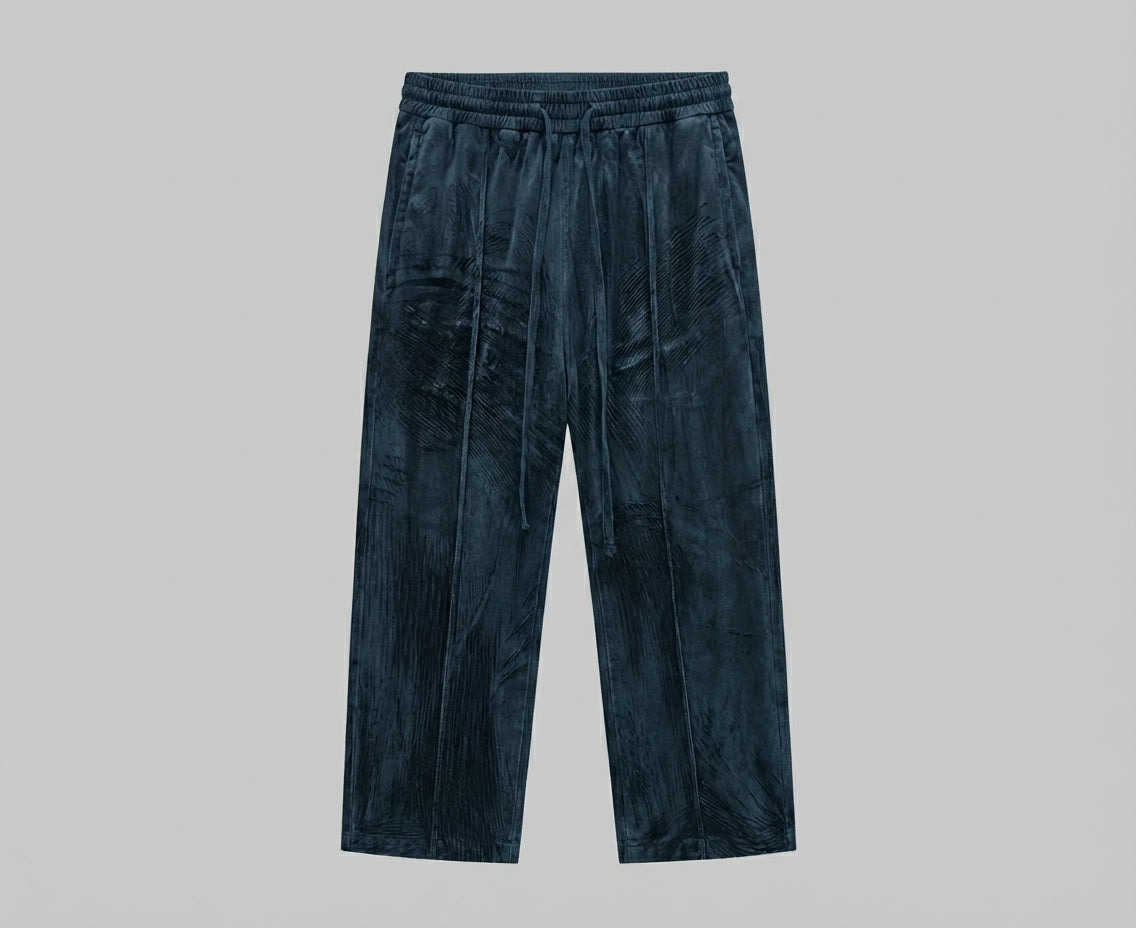 Velvet Winter Wide-Leg Trousers For Men