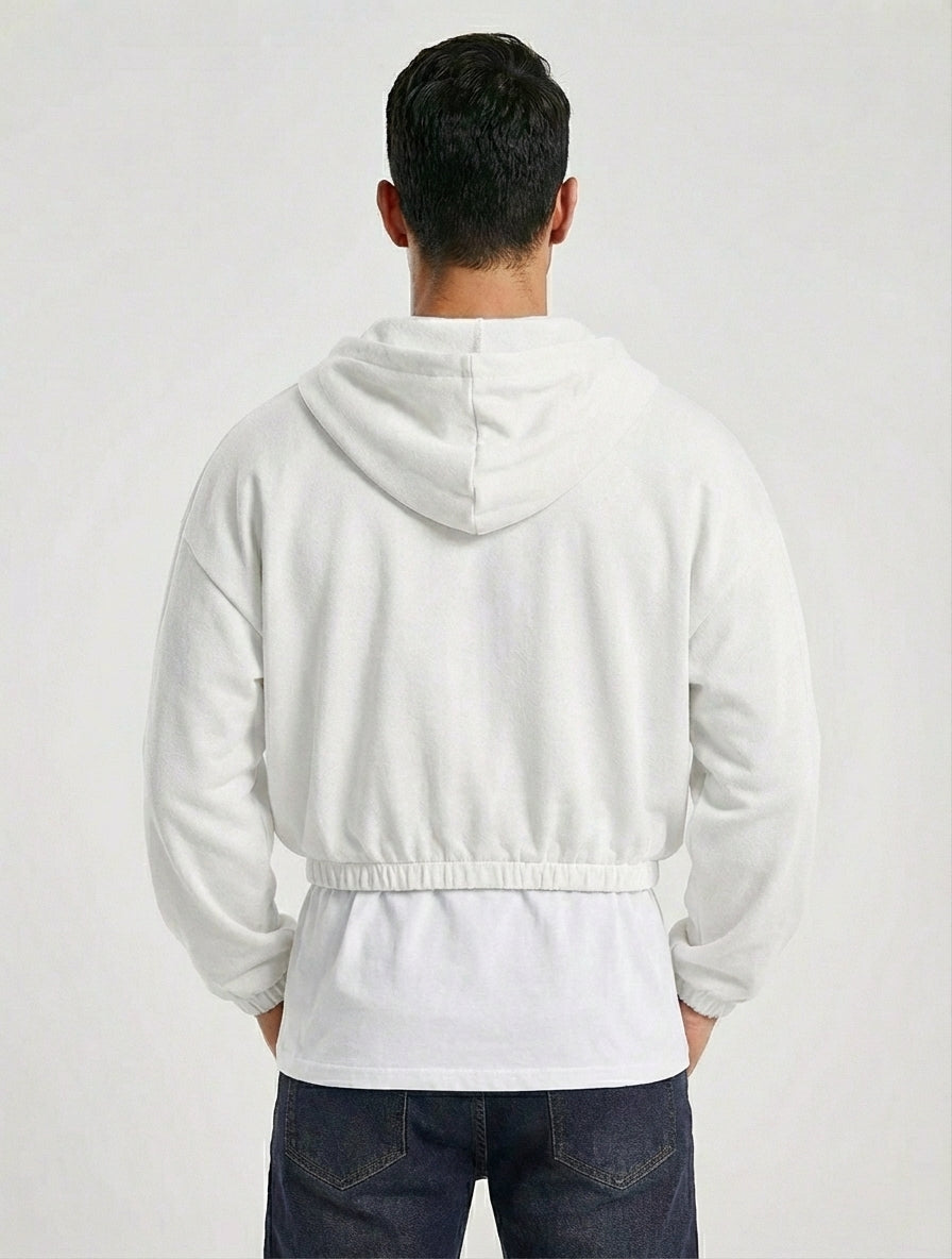 Timeless Cropped Zip Hoodie