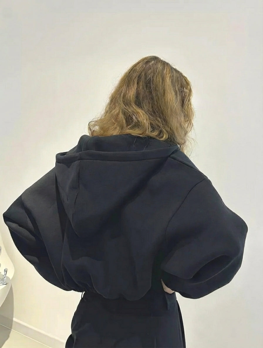 Timeless Cropped Zip Hoodie