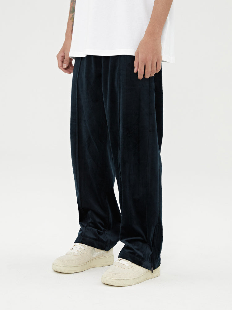 Velvet Winter Wide-Leg Trousers For Men