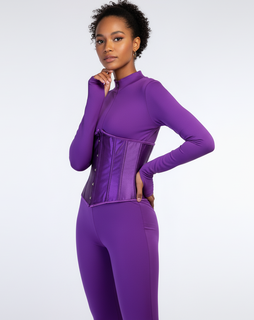 Zipper Waist Jumpsuit + Sleek Corset Set