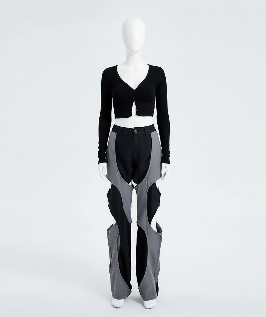 Modern Knitted V-Neck Top