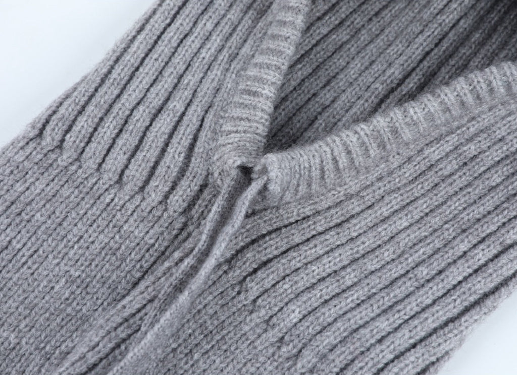 Winter Knit Collar Hat