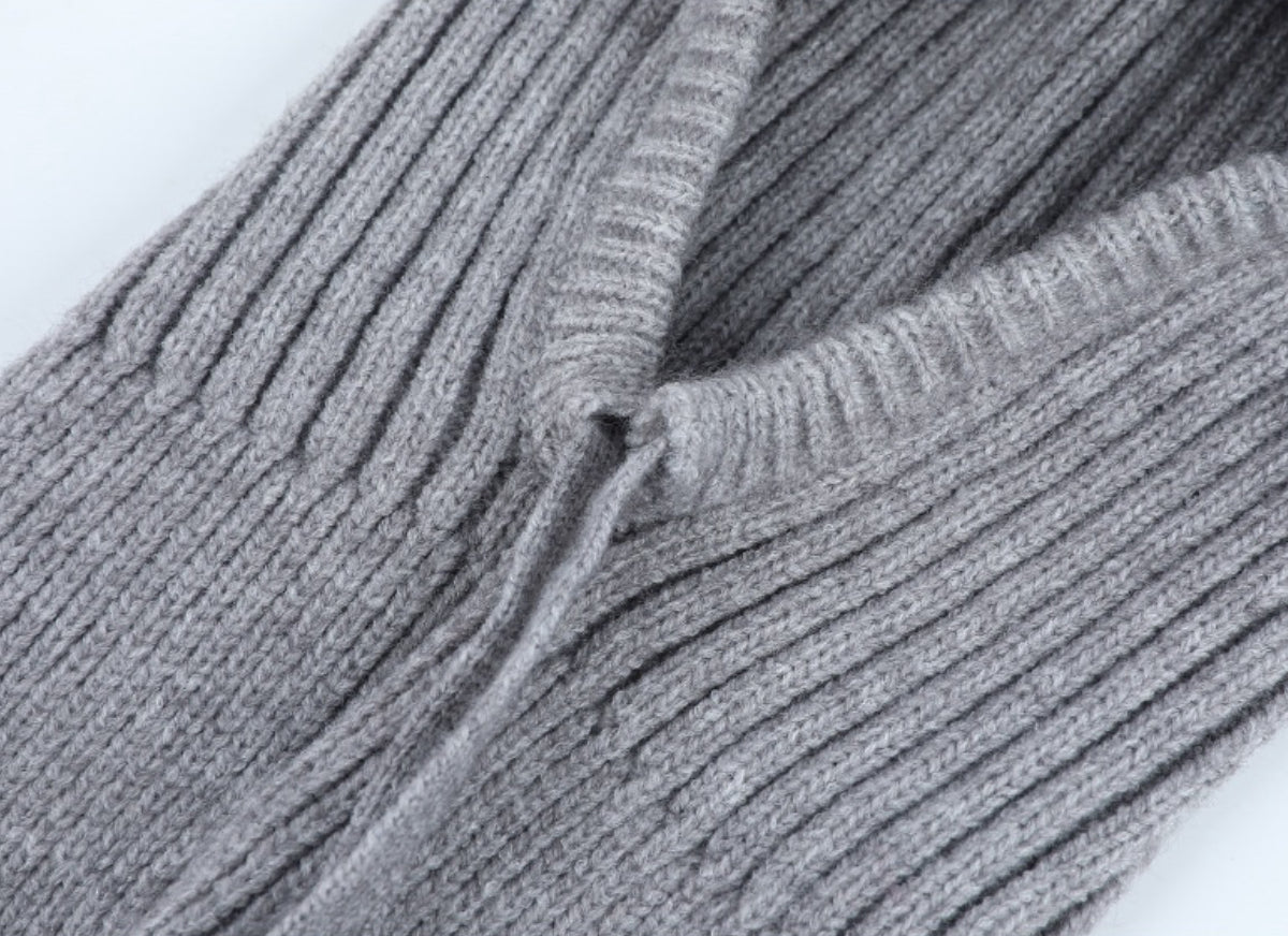 Winter Knit Collar Hat