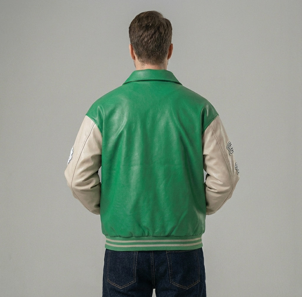 Modern Lapel PU Leather Jacket