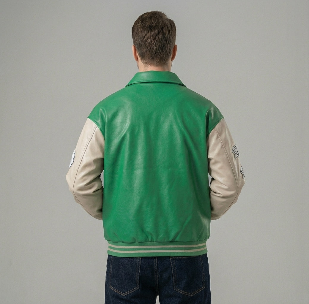 Modern Lapel PU Leather Jacket