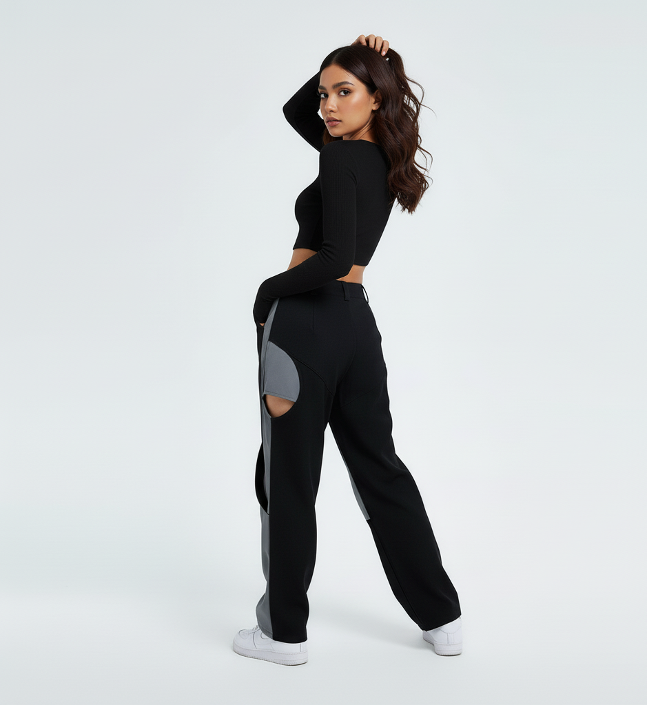 Modern Knitted V-Neck Top